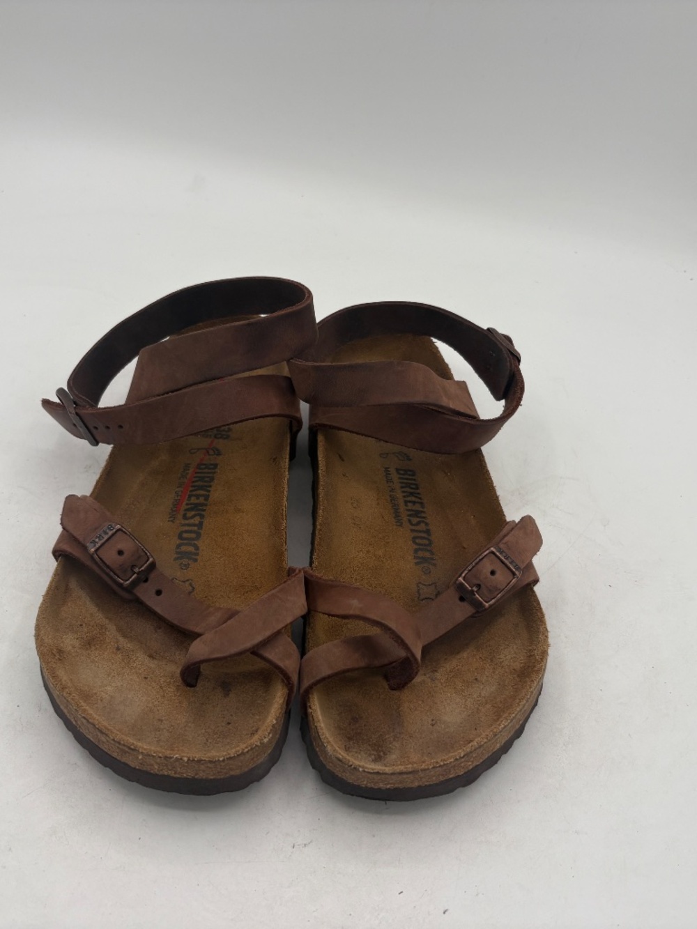 Birkenstock Yara Ankle Strap Sandals Brown Leather Bohemian EU 38- US 7.5-8 - Picture 3 of 15